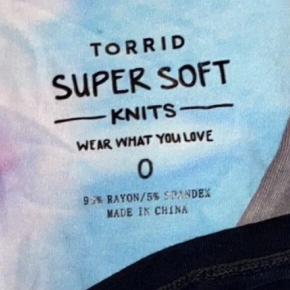 Torrid super soft multicolor tie dye maxi dress size 0 - Picture 3 of 3